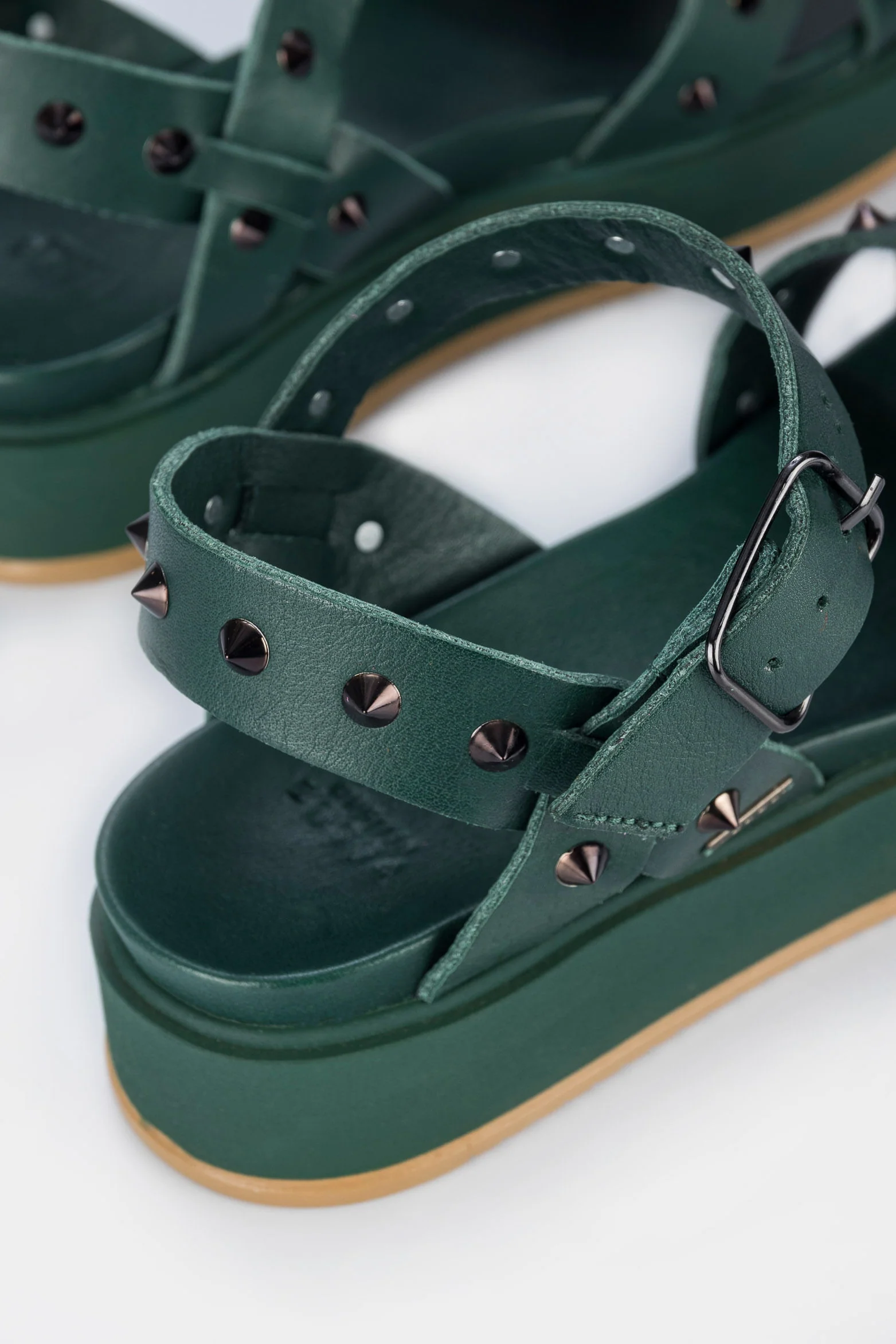 Women’s Palau Platform Leather Sandals with Metal Studs - Image 5