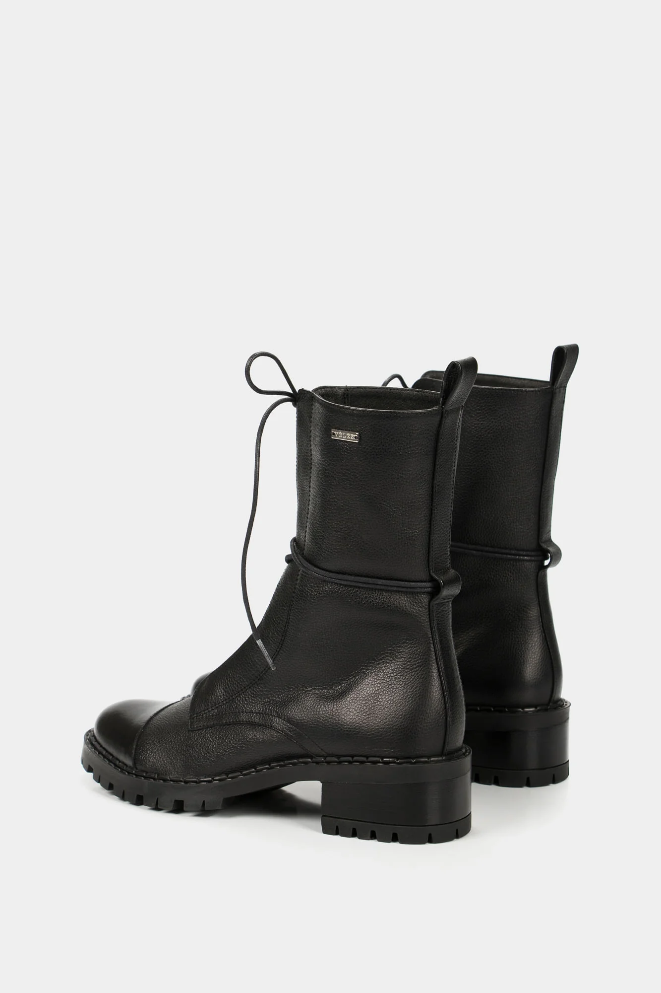 Women’s Paramo Military Leather Ankle Boots Black - Image 3