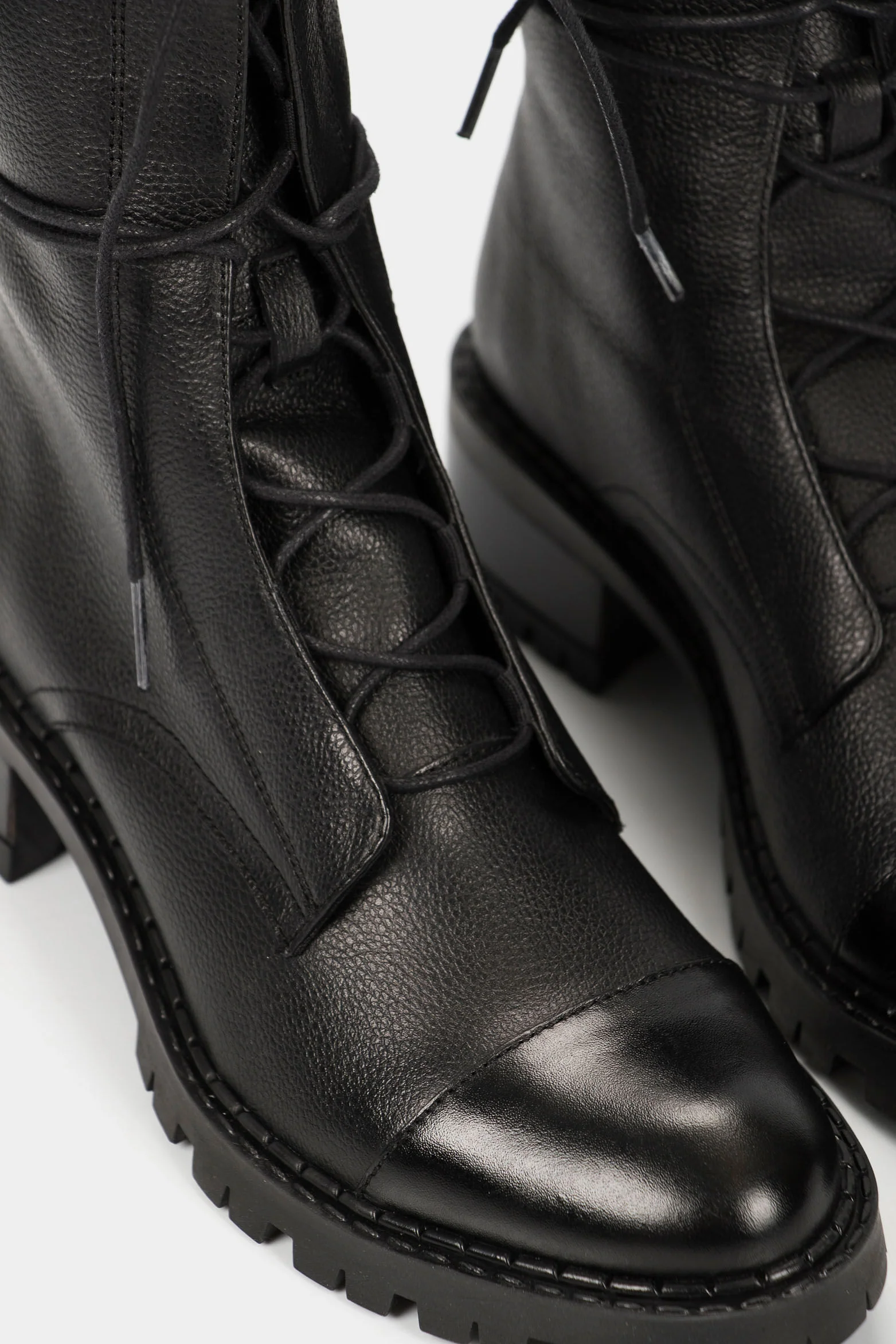 Women’s Paramo Military Leather Ankle Boots Black - Image 4