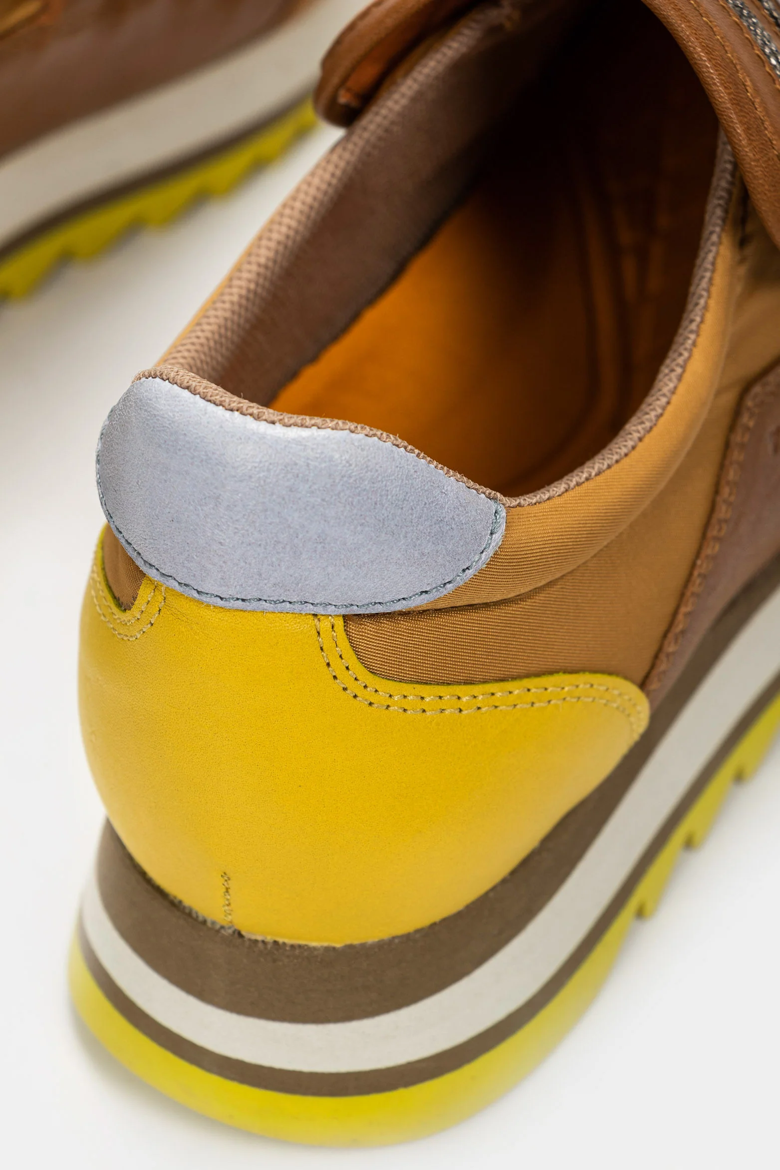 Women’s Persian Leather Sneakers in Honey with Rhinestone Detail - Image 6
