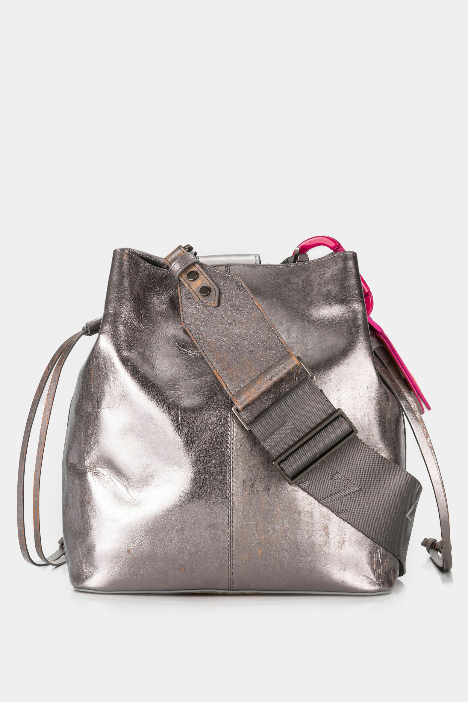 Women’s Santa Clara Shoulder Handbags Handbags in Metallized Leather - Image 4