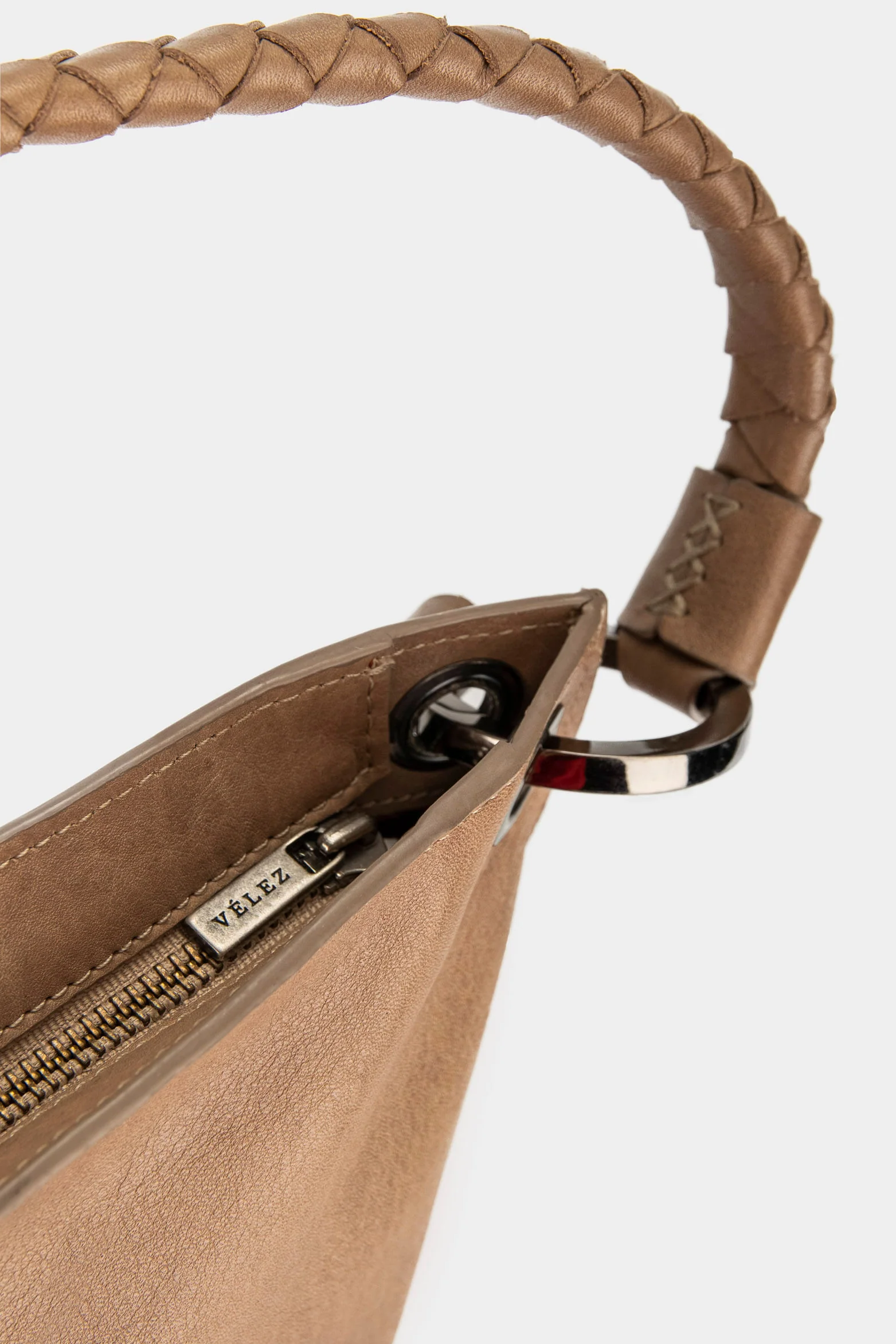 Women’s Strawberry Shopper Handbags in Sand Leather with Natural Shine - Image 5