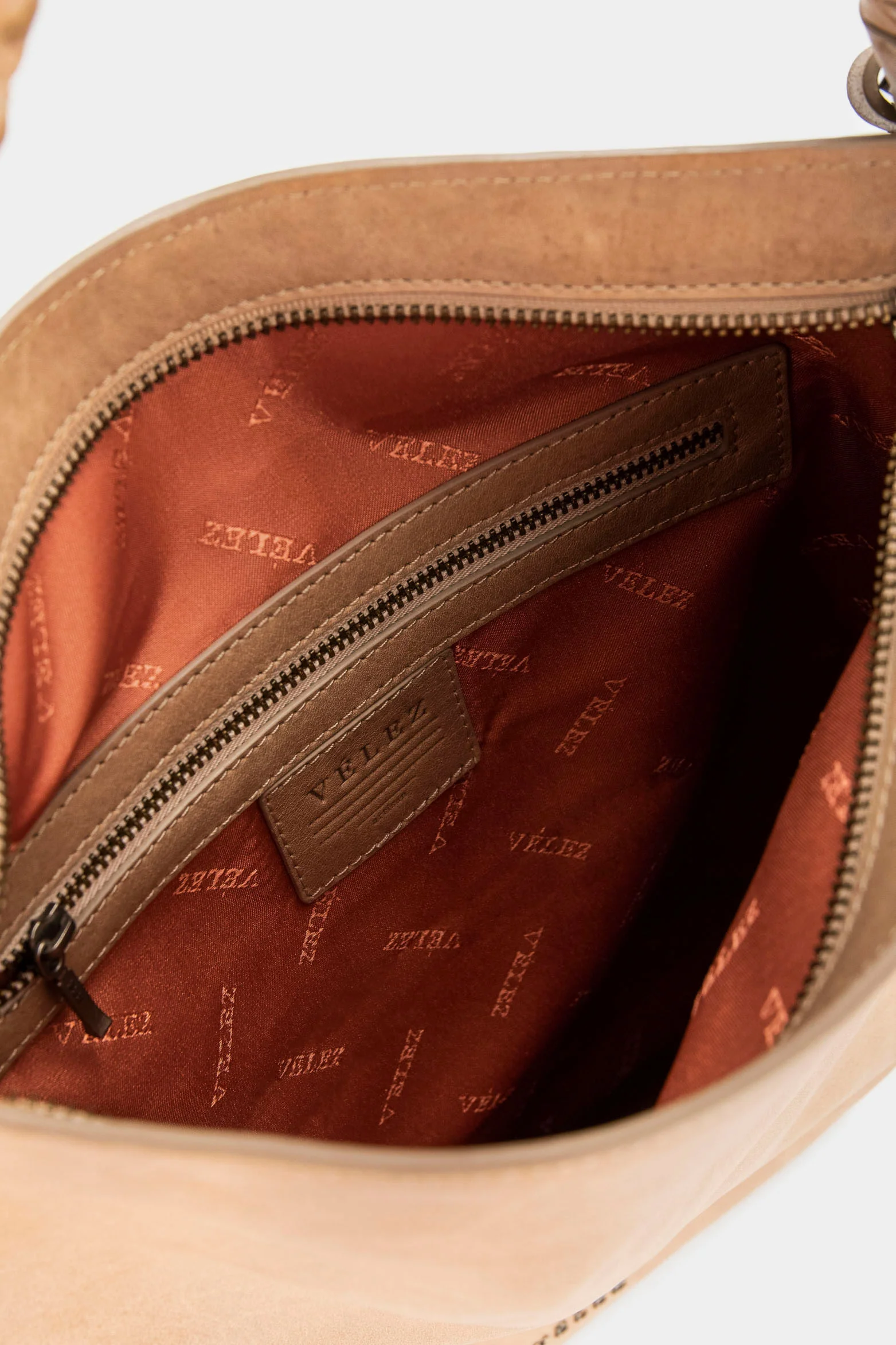 Women’s Strawberry Shopper Handbags in Sand Leather with Natural Shine - Image 6