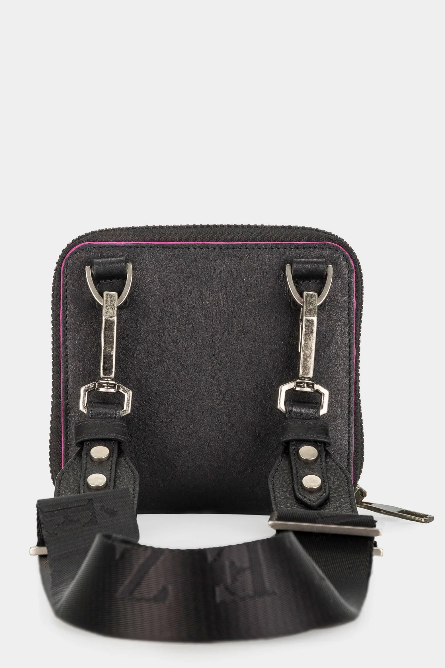 Women’s Uraki Leather Wallet with Seatbelt-Style Strap - Image 3