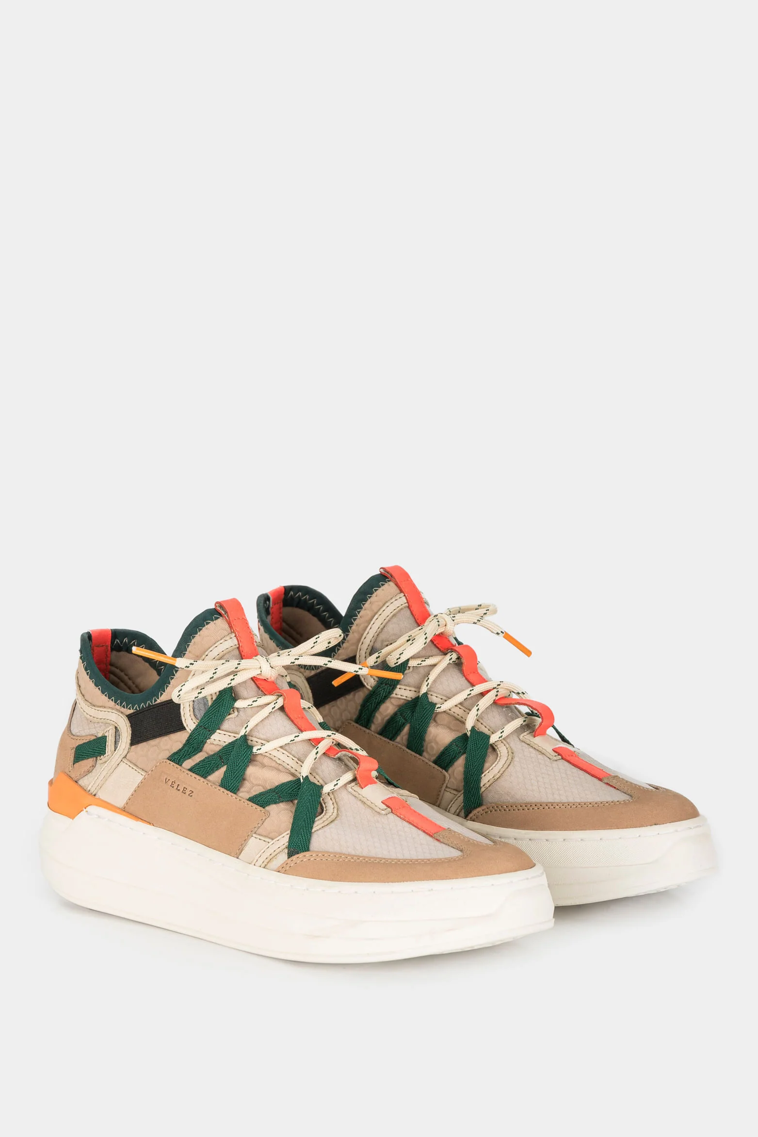 Women’s Urban Lily Sneakers in Textile with Leather Details - Image 2