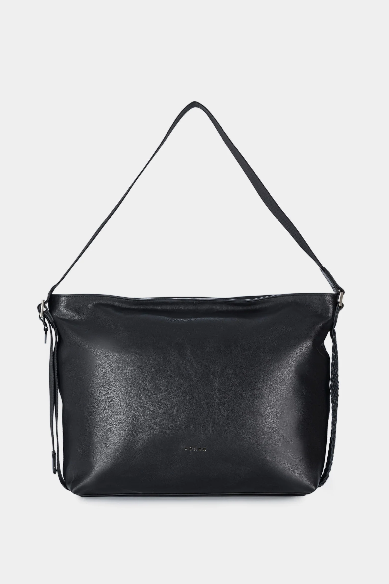 Women’s Venus Bowling Handbags in Semi-Shine Smooth Leather with Braided Detail