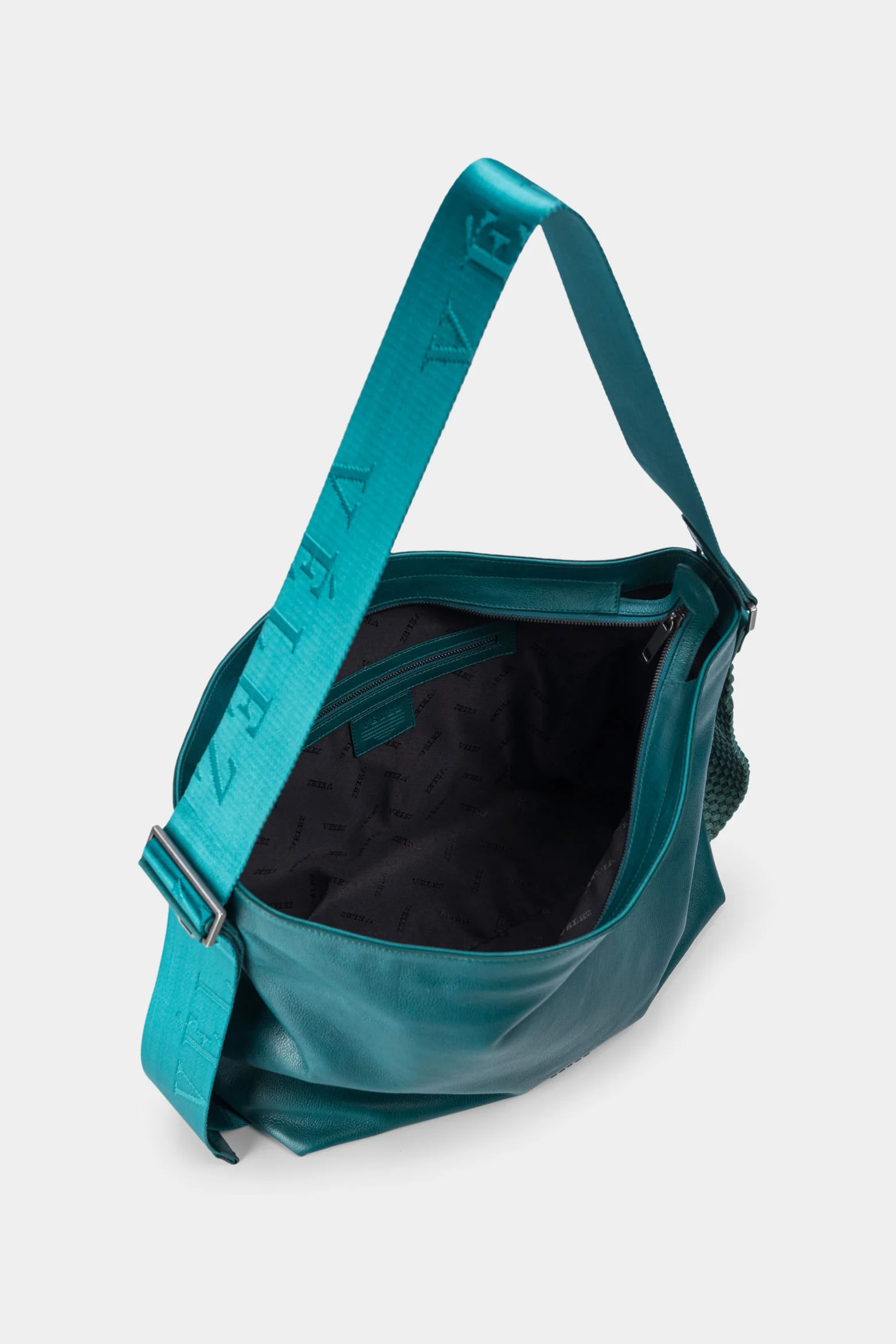 Women’s Venus Bowling Handbags in Semi-Shine Smooth Leather with Braided Detail - Image 7