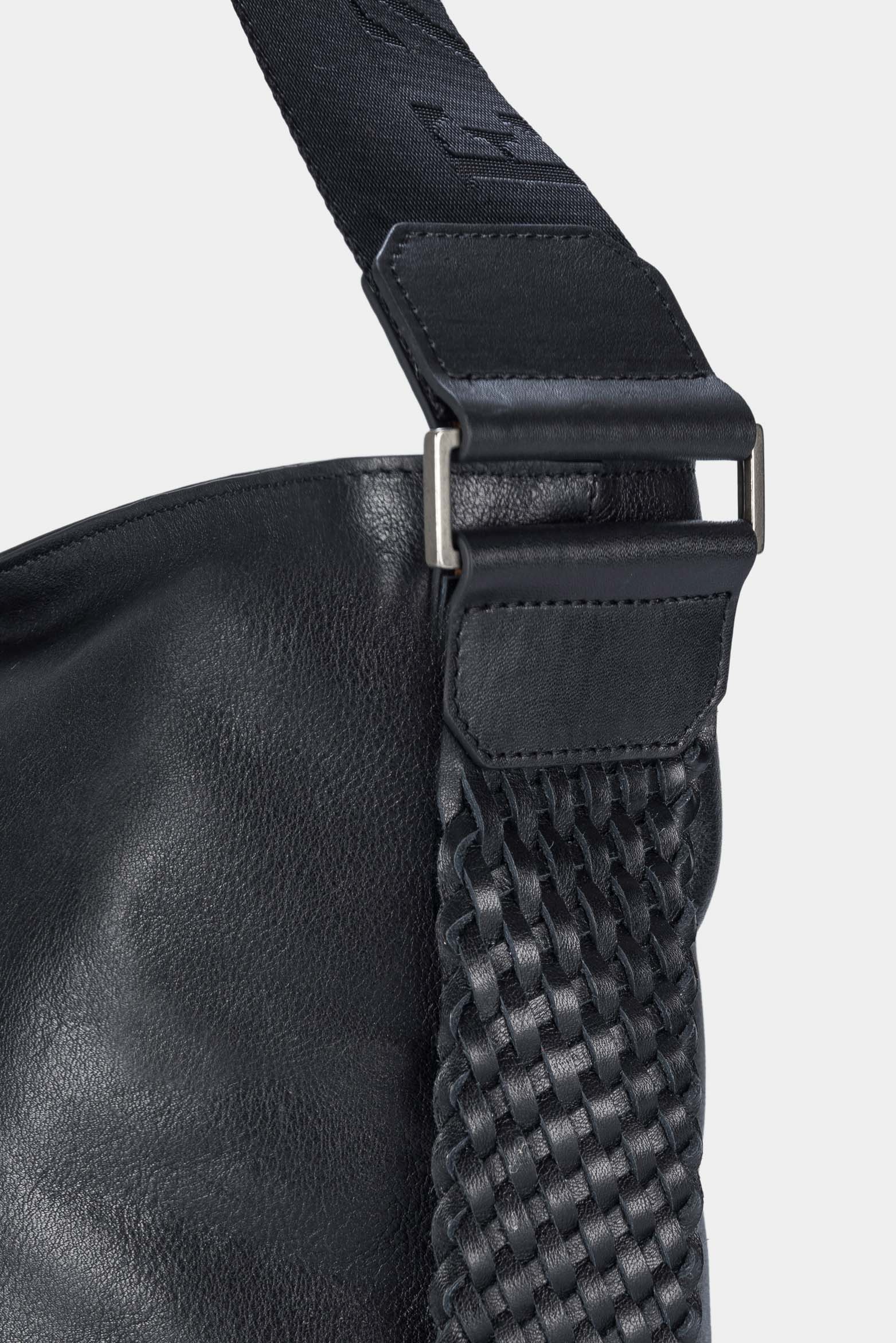 Women’s Venus Bowling Handbags in Semi-Shine Smooth Leather with Braided Detail - Image 5