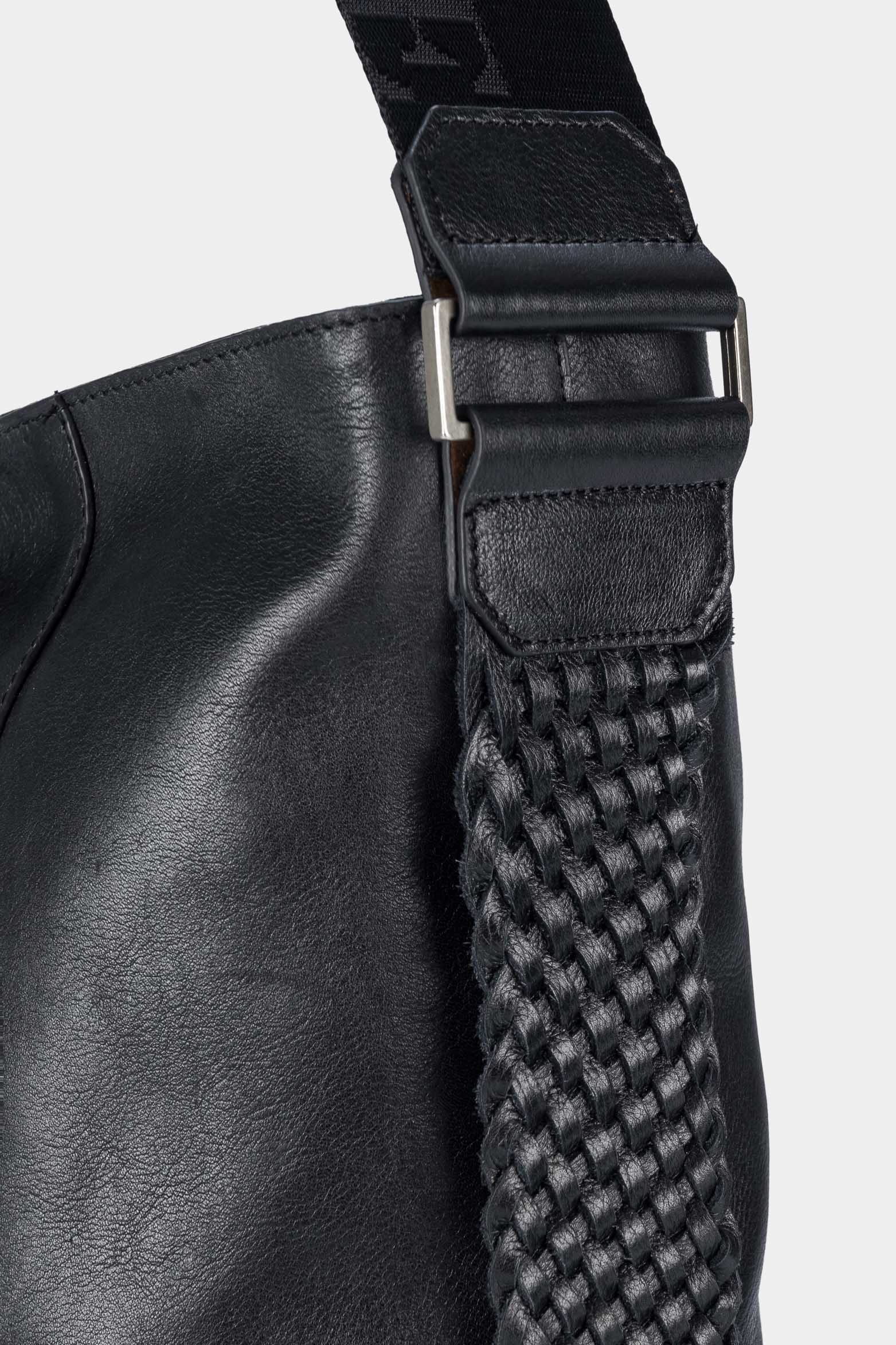 Women’s Venus Shopper Handbags in Leather with Woven Side Detail - Image 6