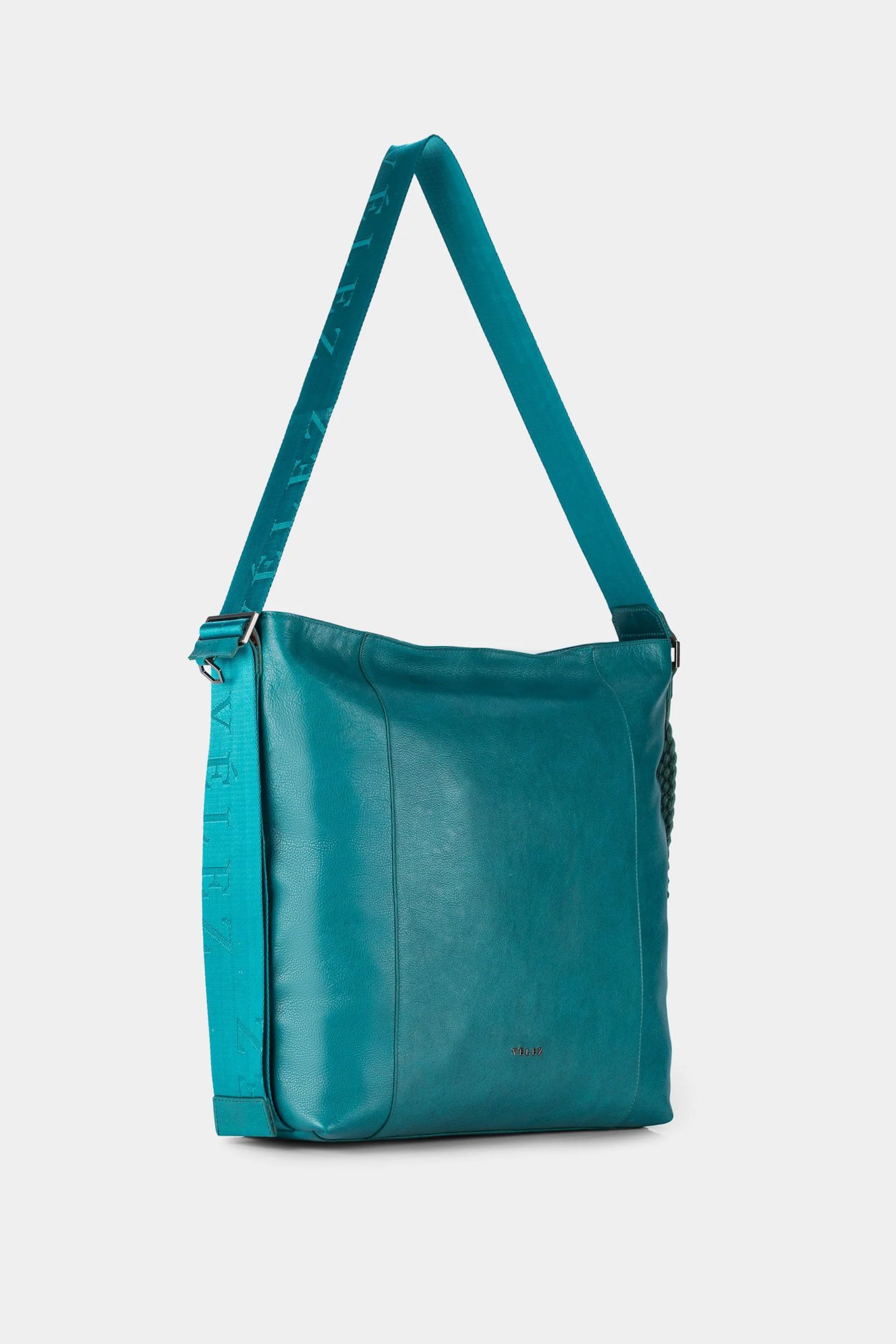 Women’s Venus Shopper Handbags in Leather with Woven Side Detail - Image 2