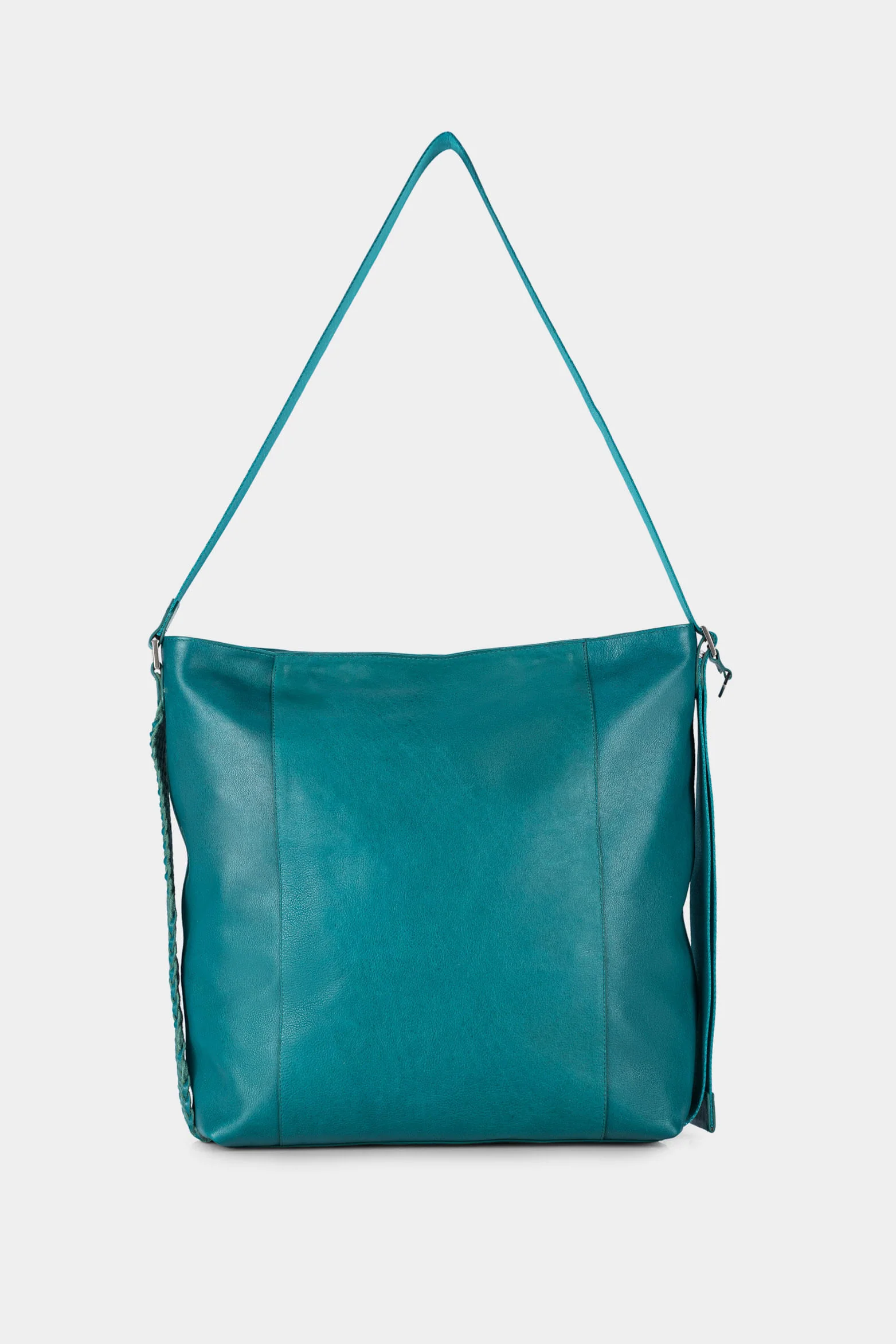 Women’s Venus Shopper Handbags in Leather with Woven Side Detail - Image 3