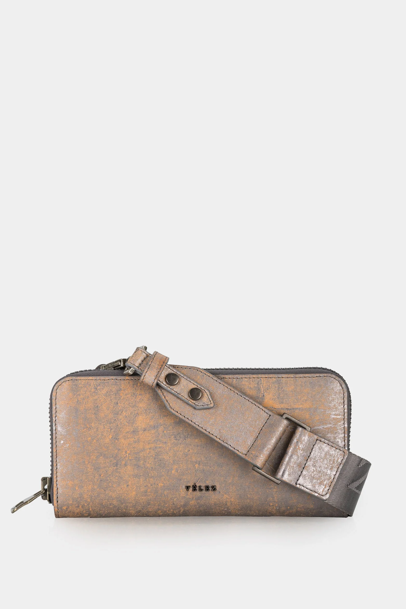 Women’s Vesuvius Zip-Around Wallet with Metallic Effect