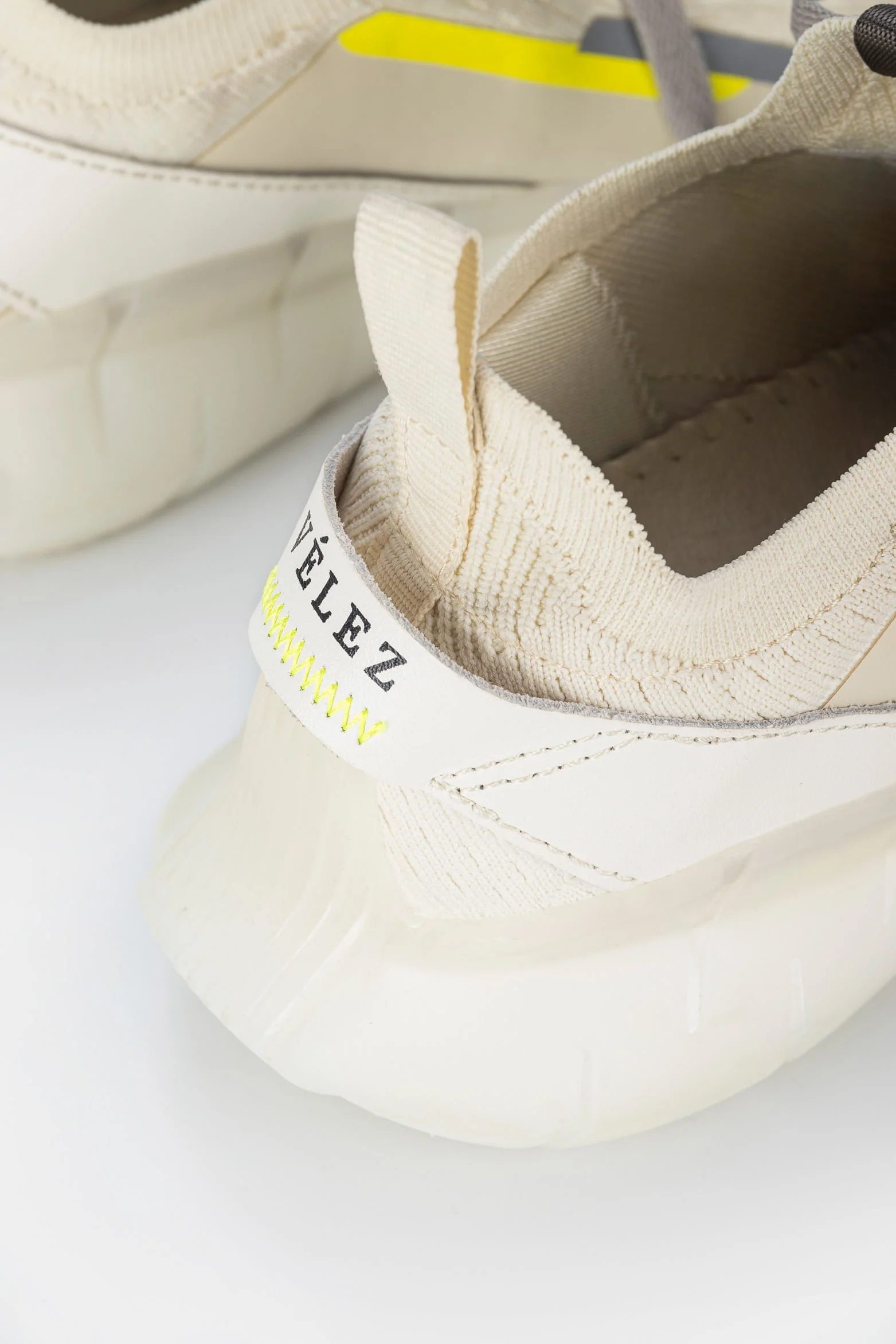 Women’s VZ Fly Up Sneakers in White with Leather Details - Image 5