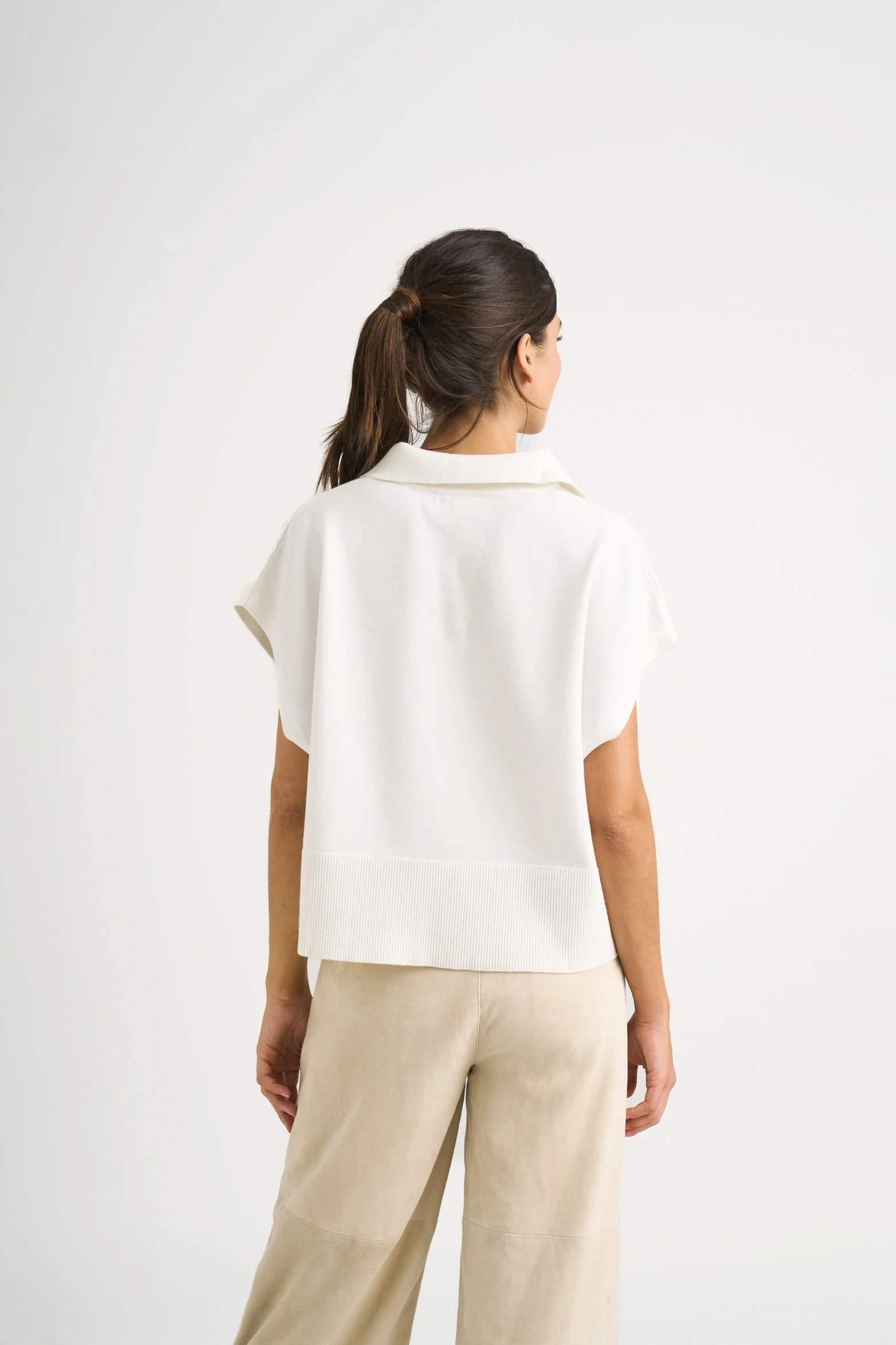 Women's Bora Knit Polo, Boxy Silhouette - Image 6