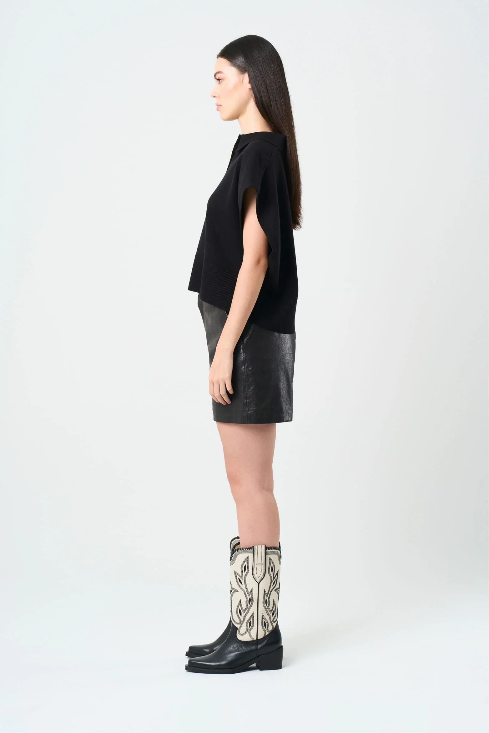 Women's Bora Knit Polo Boxy Silhouette - Image 2