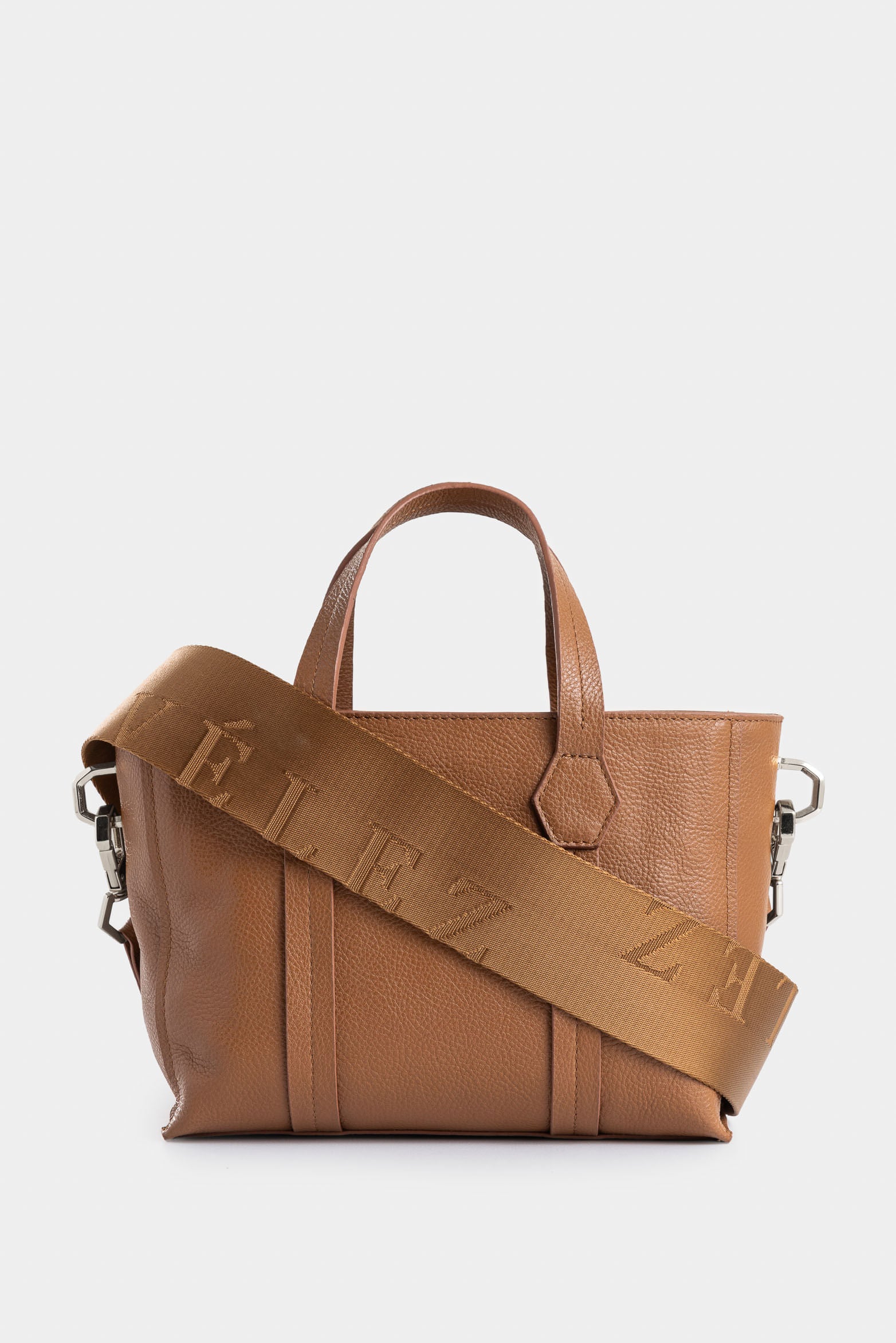 Women's Dalia Leather Shopping Bag with Braided Detail - Image 3