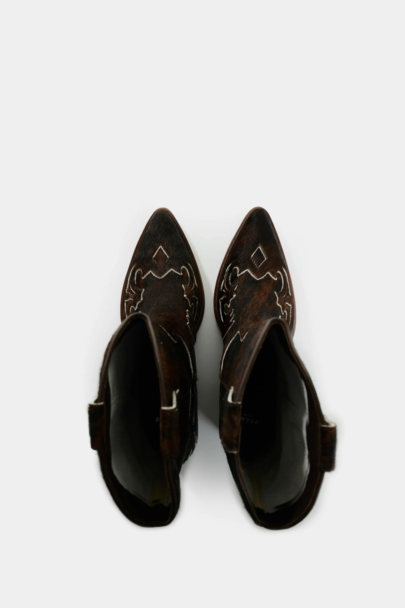Women's Dino Hair-on Leather Cowboy Ankle Boots - Image 4