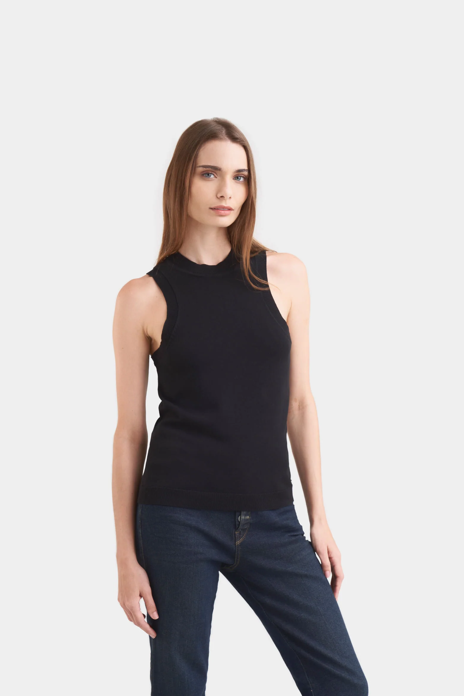 Women's sleeveless rib-knit tank top - Image 3