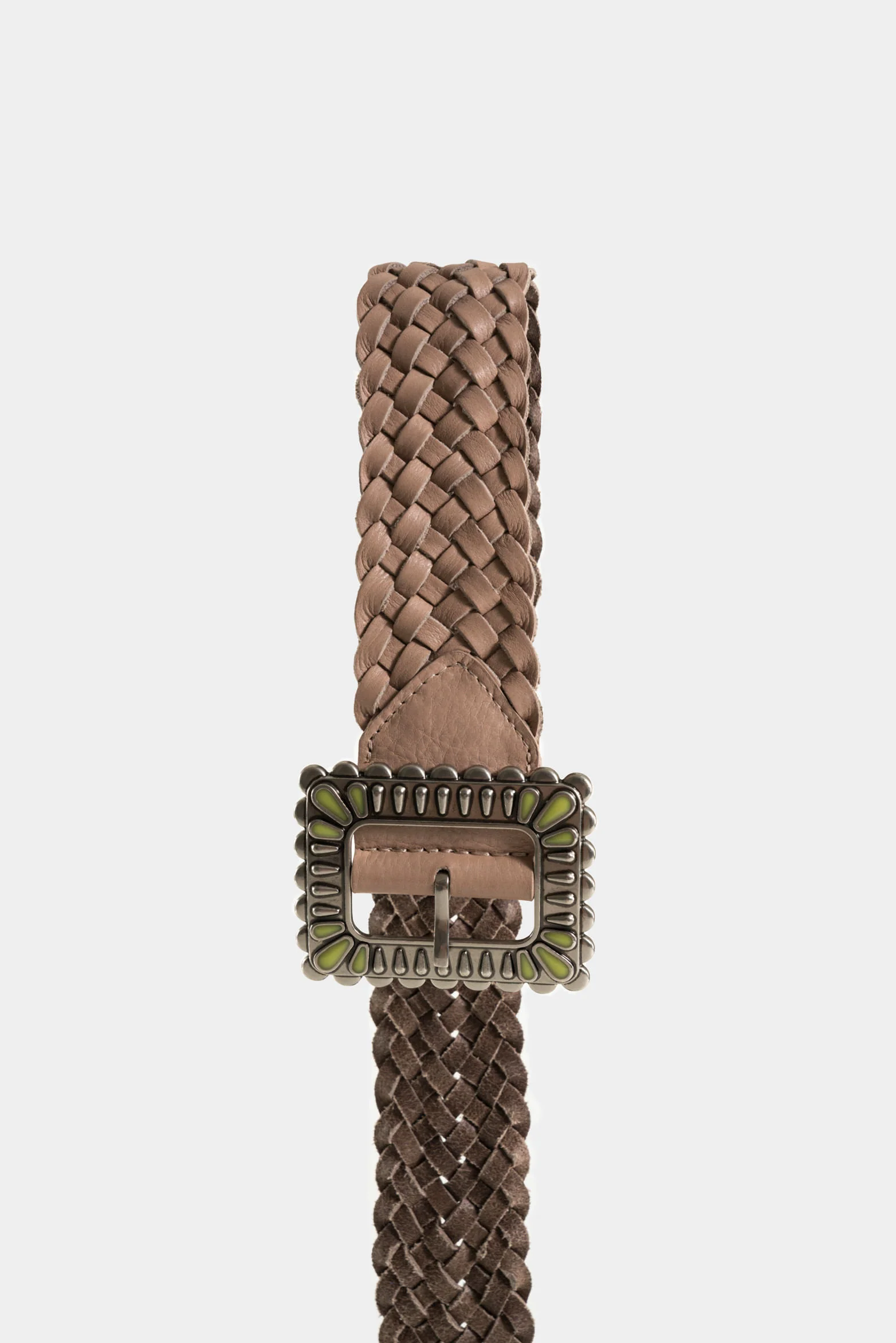 Women's Zermatt Smooth Leather Sash with Braided Tie - Image 2