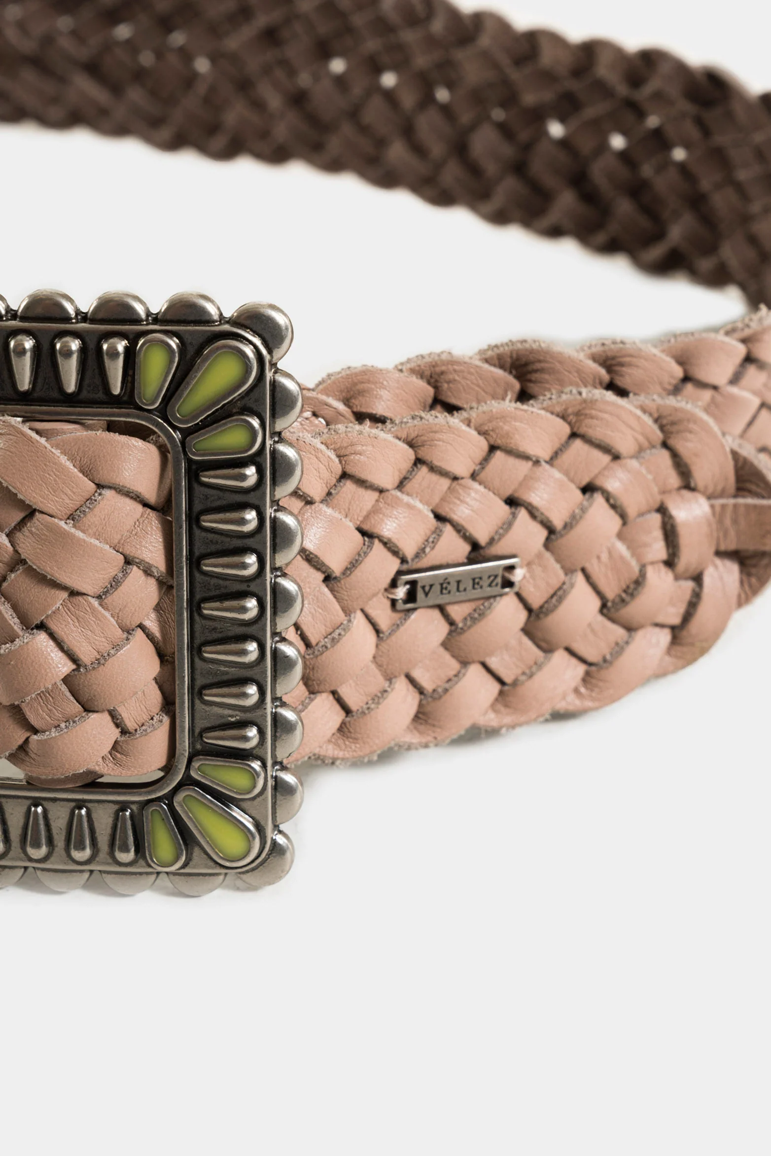 Women's Zermatt Smooth Leather Sash with Braided Tie - Image 4